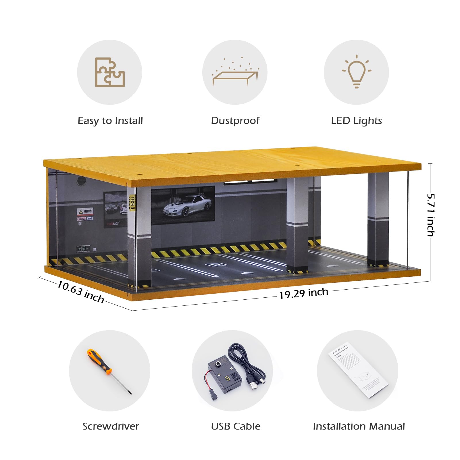 Amazon.co.jp: cxiiuui 1/24 ミニカー 収納 ディスプレイ ケース 駐